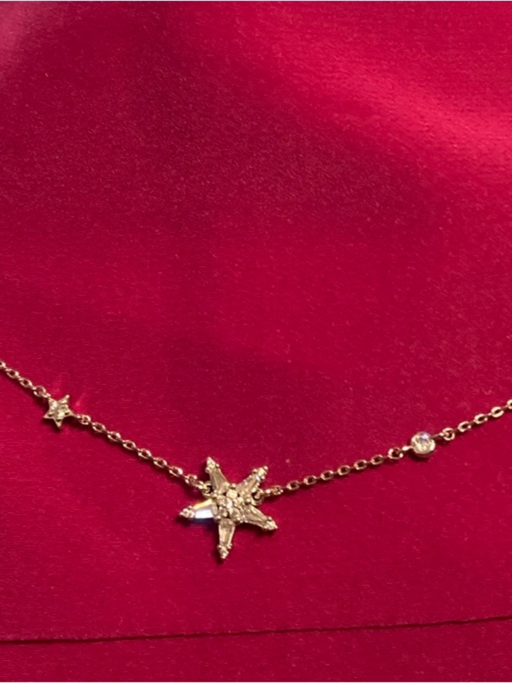 Kate Spade Silver Tone “Starred” charm necklace with CZ accents. - Picture 1 of 5